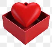 PNG Heart red box white background. AI generated Image by rawpixel.