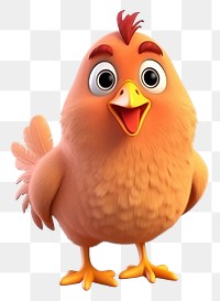 PNG  Chicken cartoon animal bird. AI generated Image by rawpixel.