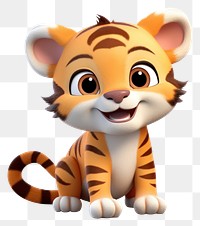 PNG Cartoon mammal animal tiger. 