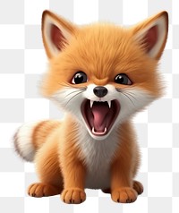 PNG Fox cartoon mammal animal. AI generated Image by rawpixel.