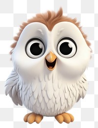 PNG Owl cartoon animal white. 