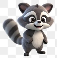 PNG Raccoon cartoon animal toy. 