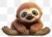 PNG Sloth wildlife cartoon animal. 