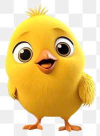 PNG Cartoon animal yellow bird. AI generated Image by rawpixel.