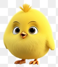 PNG  Cartoon animal yellow bird. 