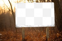 Outdoors wooden sign png transparent mockup