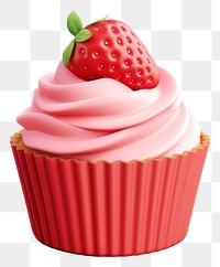 PNG Strawberry cake cupcake dessert. 