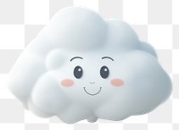 PNG Cloud white white background anthropomorphic. AI generated Image by rawpixel.