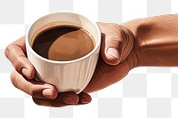 PNG Coffee finger drink hand. AI generated Image by rawpixel.
