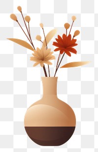PNG Flower vase plant art. AI generated Image by rawpixel.