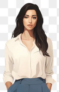 PNG Portrait blouse sleeve adult. AI generated Image by rawpixel.