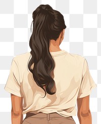 PNG Portrait sketch adult back. 