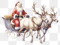 PNG Mammal deer santa claus transparent background