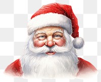 PNG Portrait red santa claus transparent background