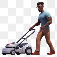 PNG Lawn cleaning cartoon mower. 