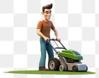 PNG Lawn cartoon mower adult. 