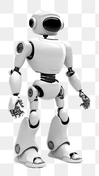 PNG Robot cartoon white human. AI generated Image by rawpixel.