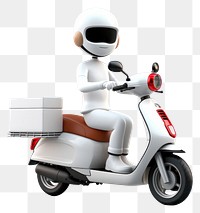 PNG Scooter motorcycle vehicle cartoon. AI generated Image by rawpixel.