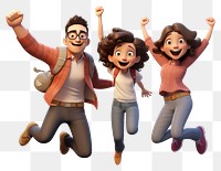 PNG Laughing jumping cartoon adult