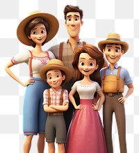 PNG Cheerful cartoon father family. 