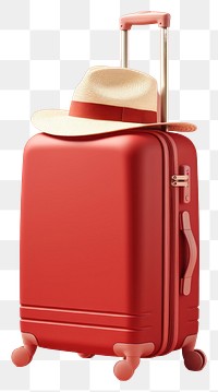 PNG Suitcase luggage bag red. AI generated Image by rawpixel.