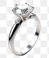 PNG Diamond ring platinum gemstone. 