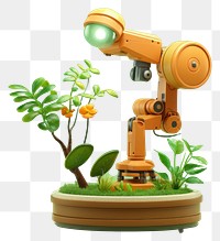 PNG Cartoon green robot plant. 