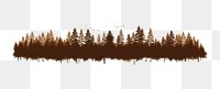 PNG Silhouette nature forest landscape. AI generated Image by rawpixel.