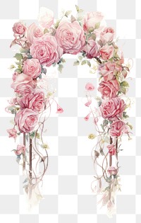 PNG Rose flower plant arch transparent background