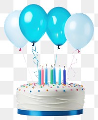 PNG Balloon party cake birthday transparent background