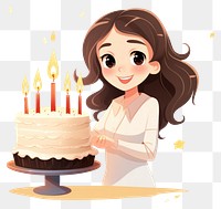 PNG Cake birthday dessert cartoon transparent background