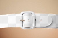 Leather belt, png transparent mockup