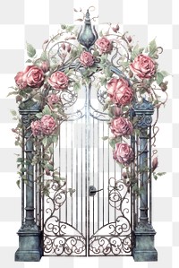 PNG Gate rose flower plant transparent background