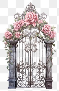 PNG Gate rose architecture flower transparent background