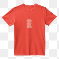 Realistic orange t-shirt png, casual fashion, transparent background