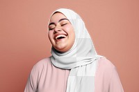 Women's hijab scarf png mockup, transparent design