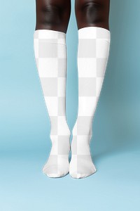 High socks, png transparent mockup