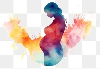 PNG Silhouette abstract pregnant adult