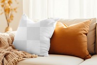 Cushion cover png transparent mockup