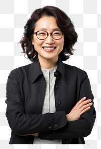 PNG Portrait glasses adult smile. 