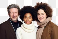 PNG Portrait adult scarf togetherness. AI generated Image by rawpixel.