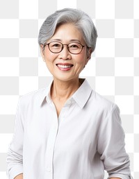 PNG Portrait glasses adult smile. 