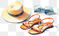 PNG Footwear glasses accessories flip-flops. AI generated Image by rawpixel.