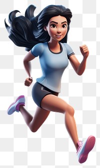 PNG Running female adult determination. AI generated Image by rawpixel.