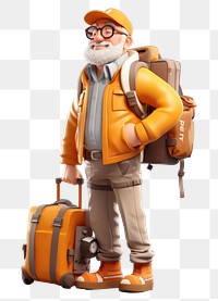 PNG Suitcase luggage travel adult. AI generated Image by rawpixel.