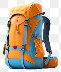 PNG Backpack travel white background suitcase. AI generated Image by rawpixel.