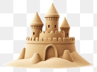 PNG Sand architecture castle white background. AI generated Image by rawpixel.