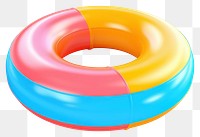 PNG Inflatable transparent background lifebuoy floating. 