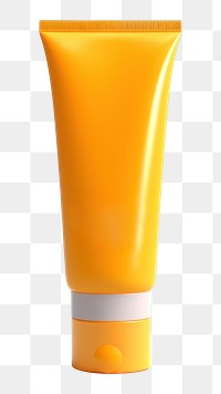 PNG Cosmetics sunscreen yellow bottle. AI generated Image by rawpixel.