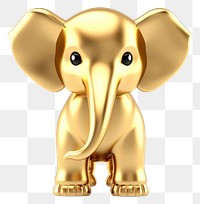 PNG Elephant gold wildlife cartoon. 